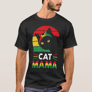 Womens Funny Cat Mama Black History Month Women Mo T Shirt