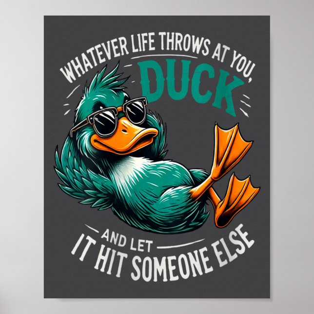 Womens Funny Duck Graphic Tees Men Women Teens Fun Poster (Framsidan)