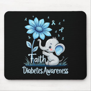 Womens Funny Faith Elephant Solros Ribbon Diabe Musmatta