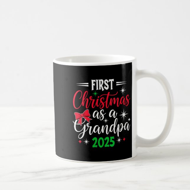Womens Funny First Christmas As Grandpa 2025 Match Kaffemugg (Höger)