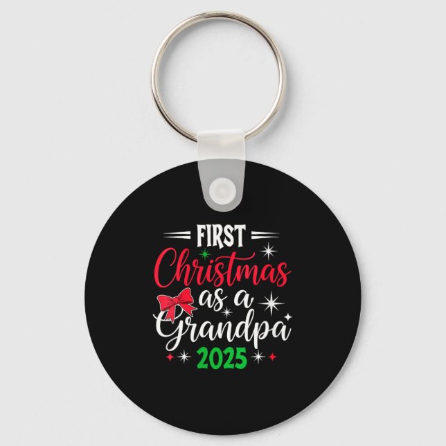 Womens Funny First Christmas As Grandpa 2025 Match Nyckelring (Framsida)