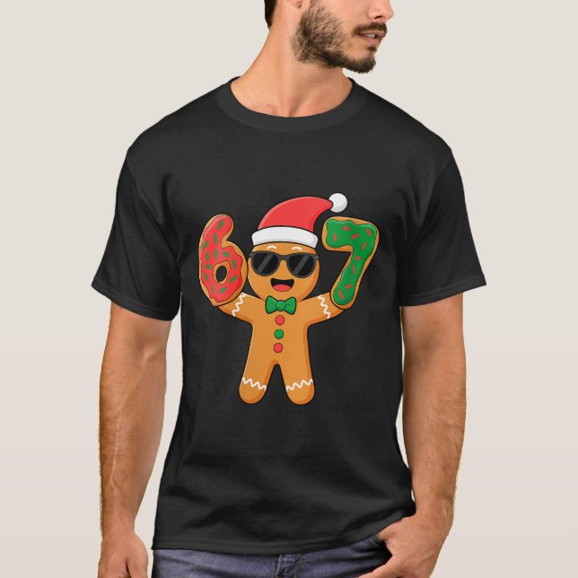 Womens Funny Gingerbread Six Seven 67 Ice Cream Dr T Shirt (Framsida)