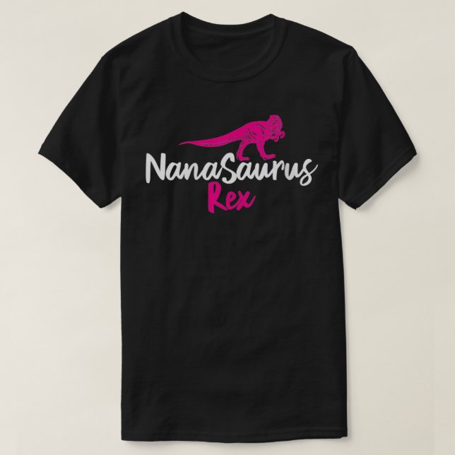 Womens Funny Grandma Mors dag Nana Saurus Re D T Shirt (Design framsida)