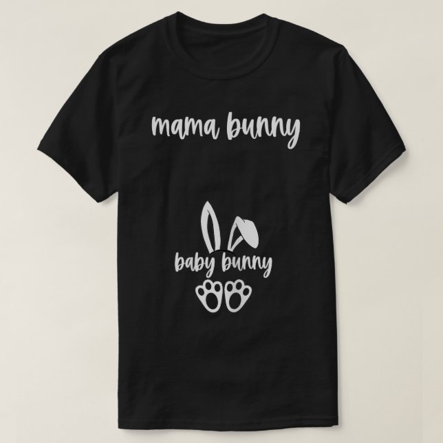 Womens Funny Gravid Påsk Announcement Mamma Bu T Shirt (Design framsida)