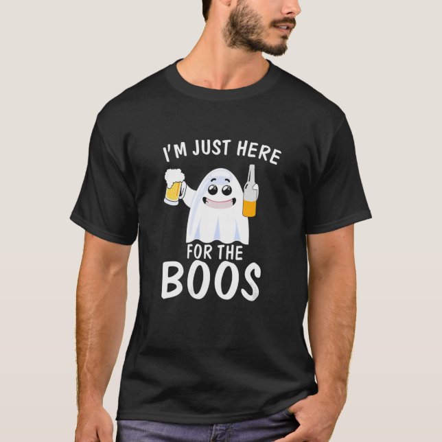 Womens Funny Halloween Tee I'm Just Here For The B (Framsida)