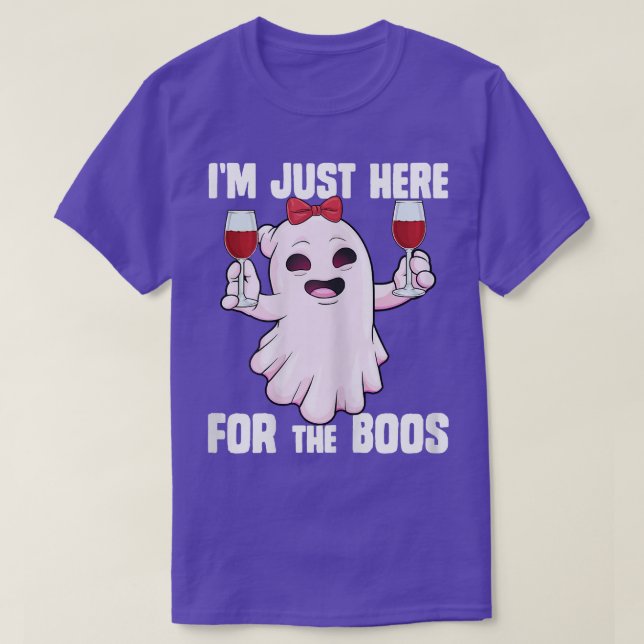 Womens Funny Halloween Tee... Jag är bara här för  T Shirt (Design framsida)