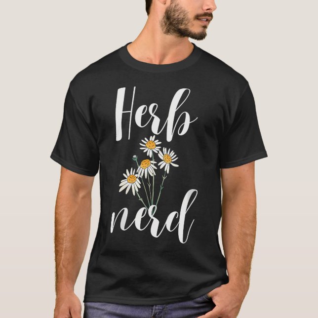 Womens Funny Herb Nerd Daisy Flower Salad Vegetabl T Shirt (Framsida)