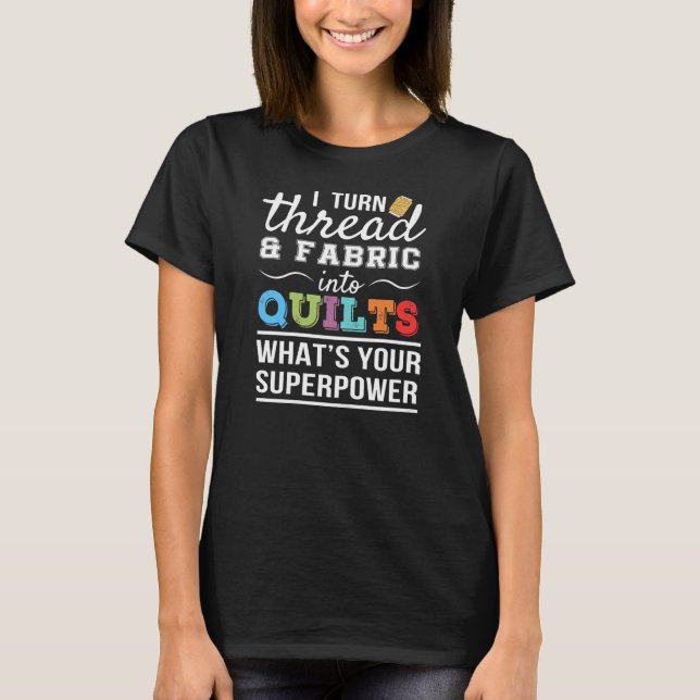 Womens Funny Hobby Quilting Grandma Sewing T Shirt (Framsida)