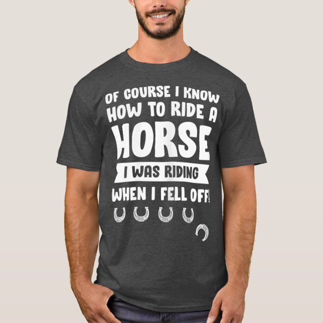 Womens Funny Horse Riding Manar Women Cowboys T Shirt (Framsida)