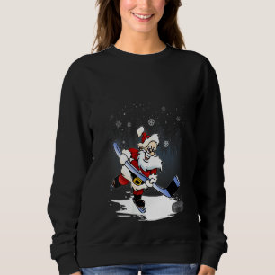 Womens Funny Jultomten jul Tee Ice Hockey