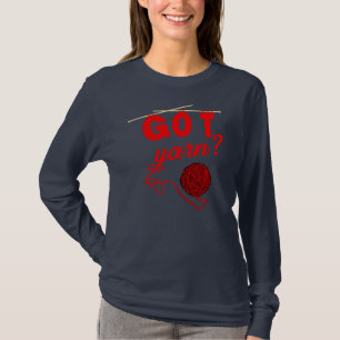 Womens Funny Knitting Crochet Älskare Yarn Gift T Shirt