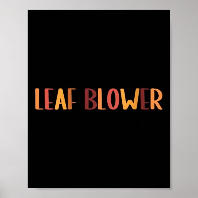 Womens Funny Leaf Blower Fall Costume Couple Hallo Poster (Framsidan)