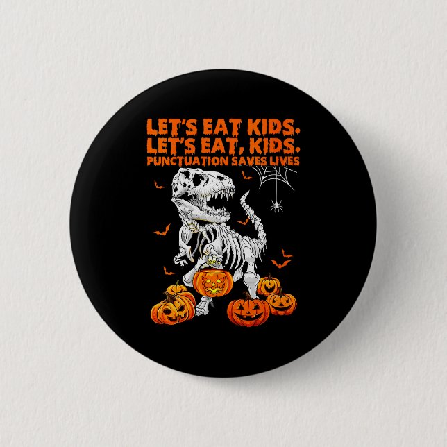 Womens Funny Let's Eat Kids Punctuation Saves Gram Knapp (Framsida)