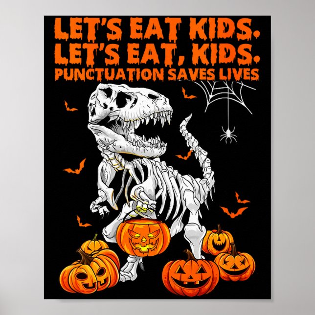 Womens Funny Let's Eat Kids Punctuation Saves Gram Poster (Framsidan)