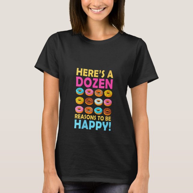 Womens Funny Lycklig Donut Day Doughnut Son Daught T Shirt (Framsida)