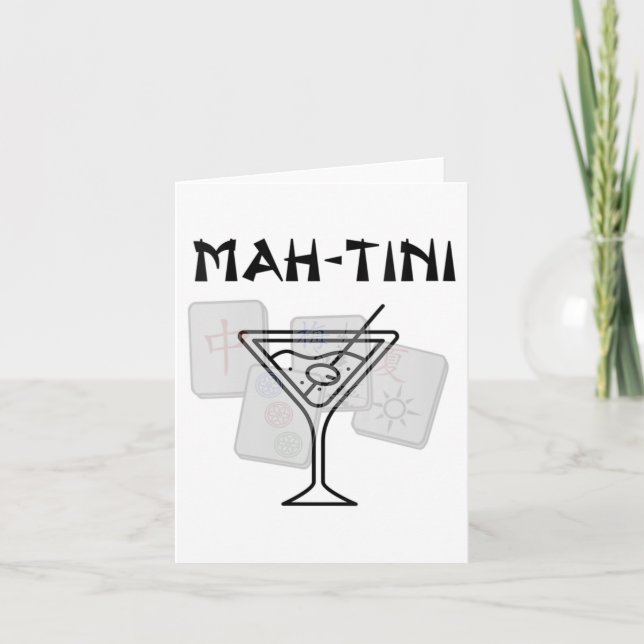 Womens Funny Mahjong Martini Svan Mah Jongg V-nack Kort (Framsida)