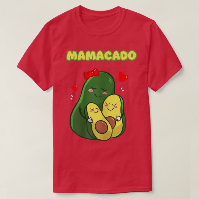 Womens Funny Mamacado Avocado Cute Mamma T Shirt (Design framsida)