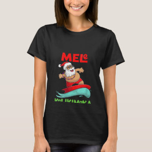 Womens Funny Mele Kalikimaka jul Manar Apparel T Shirt