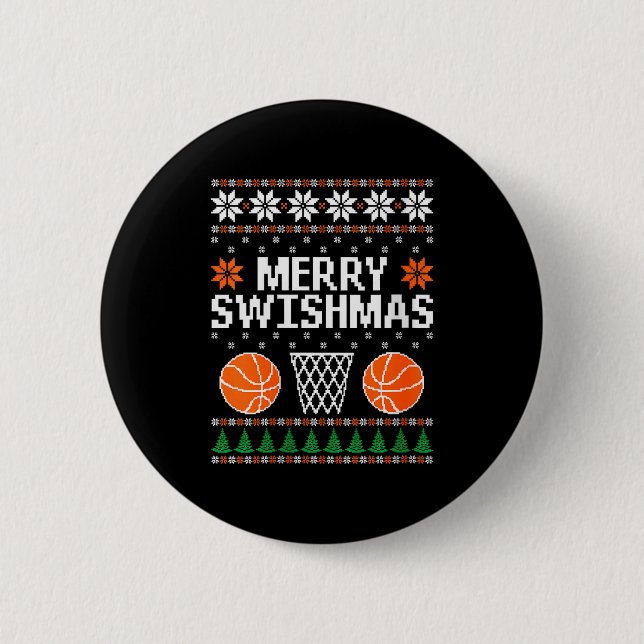 Womens Funny Merry Swishmas Xmas Basketball Ugly C Knapp (Framsida)