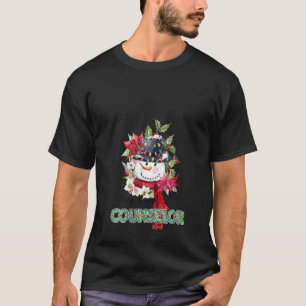 Womens Funny Mycket merry Counselor Snögubbe Chris T Shirt
