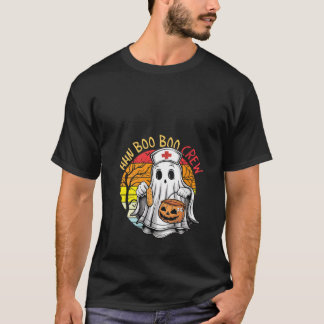 Womens Funny Nurse Ghost HHN Boo Boo Crew Hallowee T Shirt