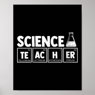 Womens Funny Periodic Bord Science Teacher Nerd C Poster