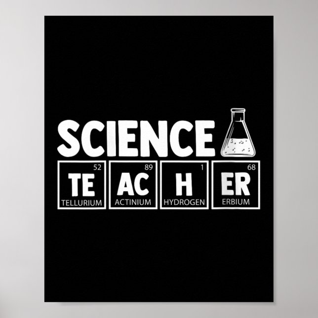 Womens Funny Periodic Bord Science Teacher Nerd C Poster (Framsidan)