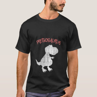 Womens Funny Pregosaurus Pregant Dinosaur Hallowed T Shirt