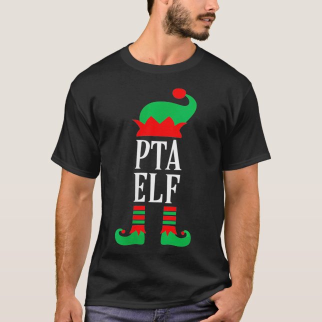 Womens Funny PTA Elf Parent Teacher Association VN T Shirt (Framsida)
