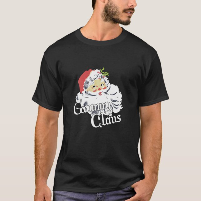 Womens Funny Santa Gammy Claus Snowflake Leopard C T Shirt (Framsida)