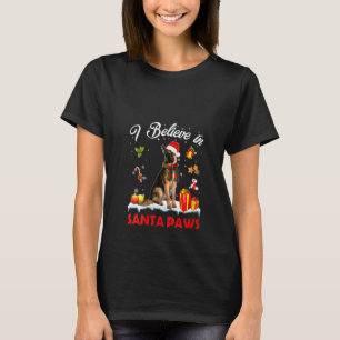 Womens Funny Santa German Shepherd Claus Hund Chri T Shirt