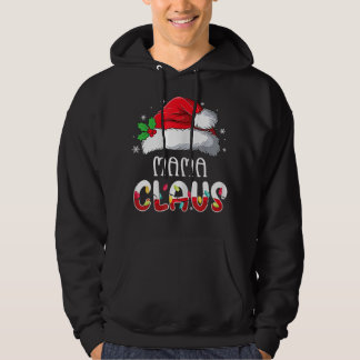 Womens Funny Santa Mamma Claus Julmatchning F Hoodie