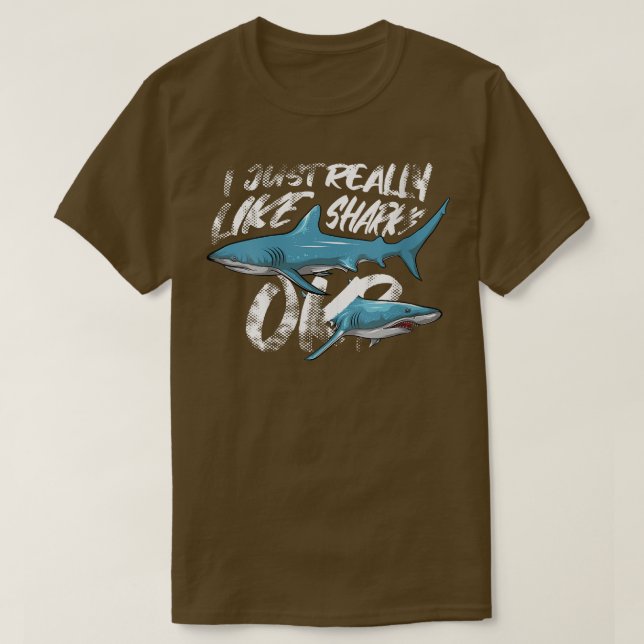 Womens Funny Shark Älskare GiftI Precis som S T Shirt (Design framsida)