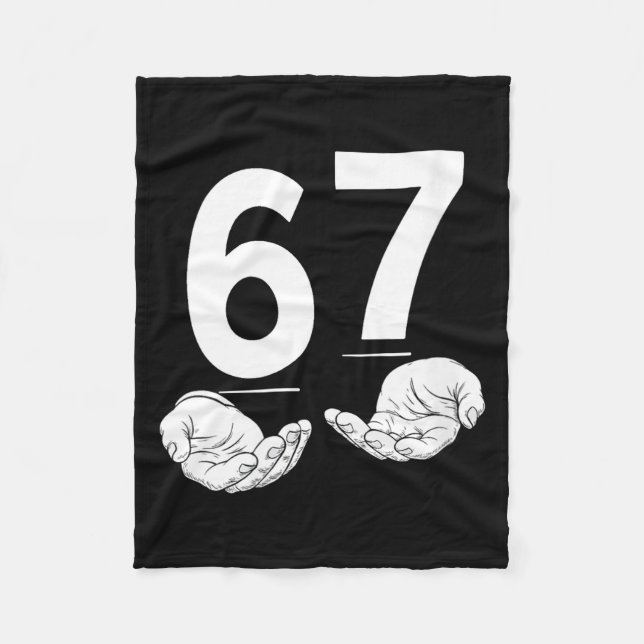 Womens Funny Six Seven 6 7 Meme Gen Alpha Slang 6  Fleecefilt (Framsidan)