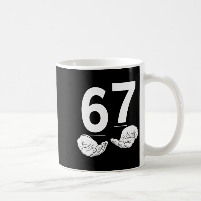 Womens Funny Six Seven 6 7 Meme Gen Alpha Slang 6  Kaffemugg (Höger)