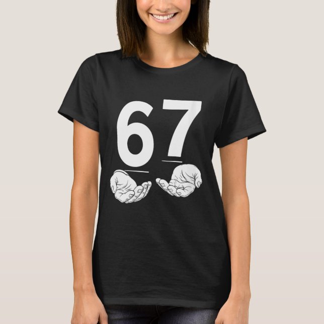 Womens Funny Six Seven 6 7 Meme Gen Alpha Slang 6  T Shirt (Framsida)