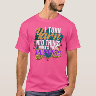 Womens Funny Sticka och Crochet Knitter Crocheter T Shirt