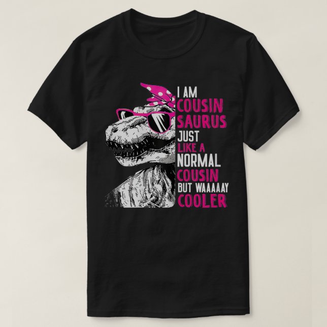 Womens Funny TRe Cousinsaurus Coola Rosa Dinosaur  T Shirt (Design framsida)