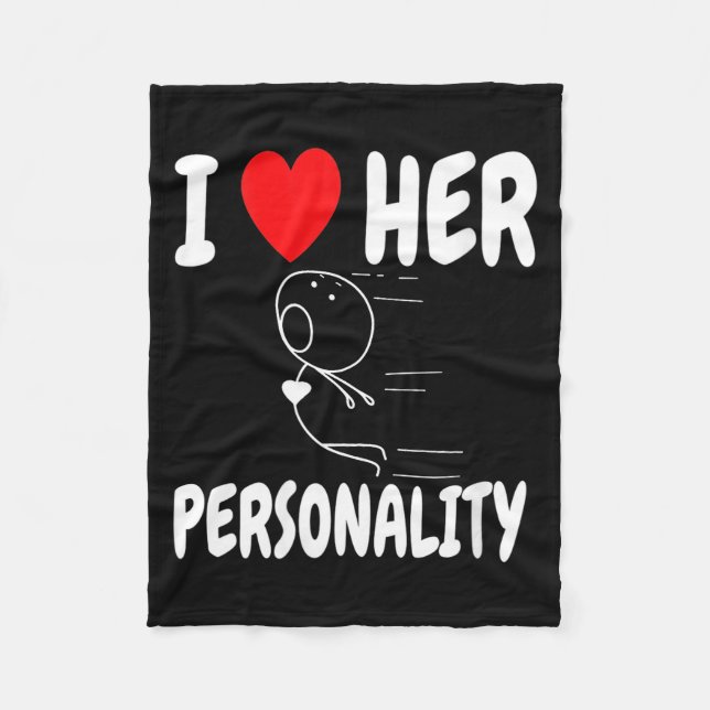 Women's Funny Valentine's Day Couple Matching I Lo Fleecefilt (Framsidan)