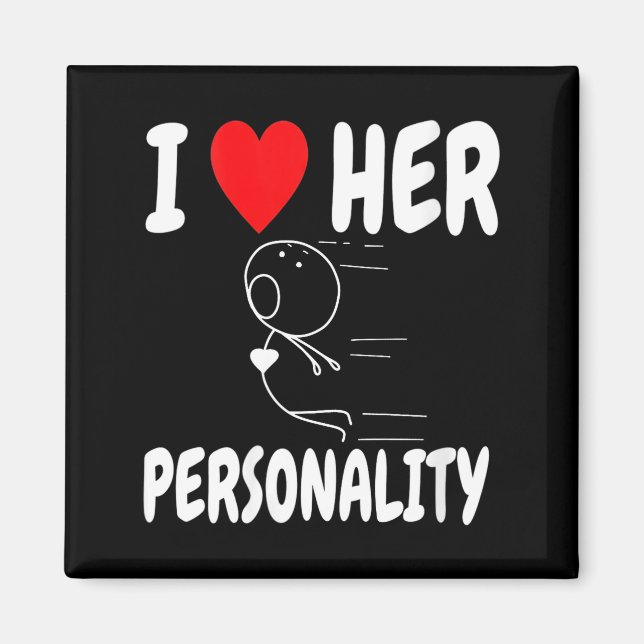 Women's Funny Valentine's Day Couple Matching I Lo Magnet (Framsidan)