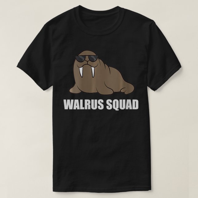 Womens Funny Walrus Team Walrus Walrus Squad VNeck T Shirt (Design framsida)