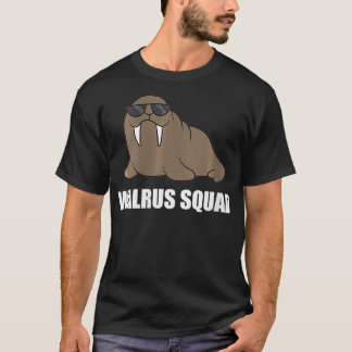 Womens Funny Walrus Team Walrus Walrus Squad VNeck T Shirt