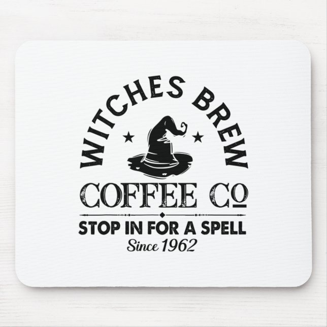 Womens Funny Witch Hat Witches Brew Coffee Hallowe Musmatta (Framsidan)