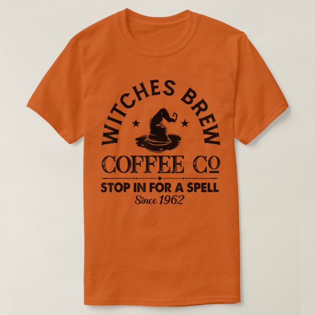Womens Funny Witch Hat Witches Brew Coffee Hallowe T Shirt (Design framsida)