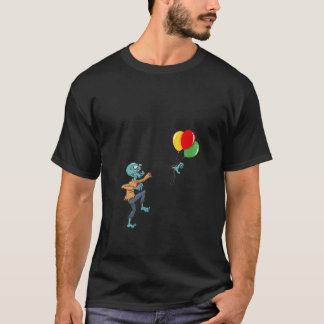 Womens Funny Zombie Birthday Balloon Matching Hall T Shirt
