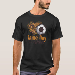 Womens Game Day Vibes Women Mom Bleached Leopard H T Shirt