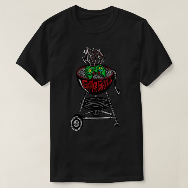 Womens Gamer Grill VNeck T Shirt (Design framsida)