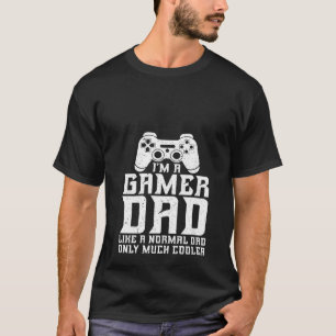 Womens Gamer Pappa Funny Video Gaming Fars dag M T Shirt