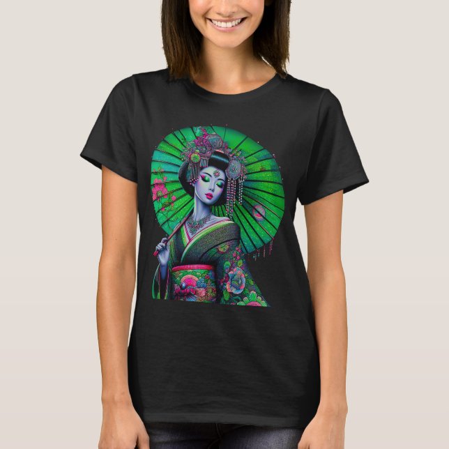 Women's Geisha Tshirt  T Shirt (Framsida)