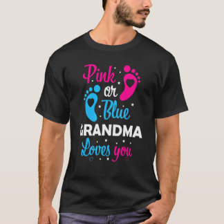 Womens Gender Reveal Grandma Grandmother Family T Shirt